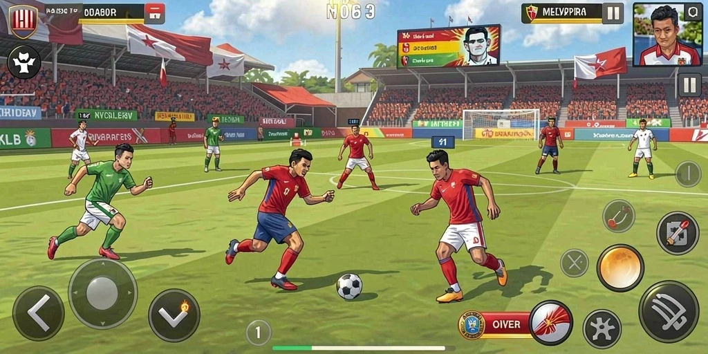 Tampilan karakter dengan desain yang menarik.