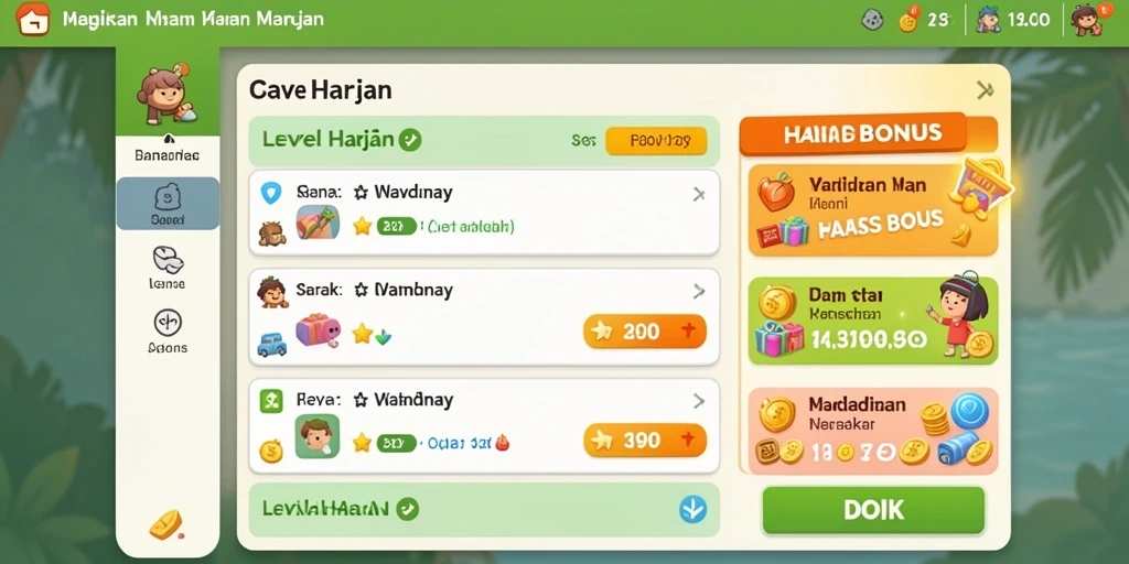 Tampilan karakter yang menarik dan beragam.